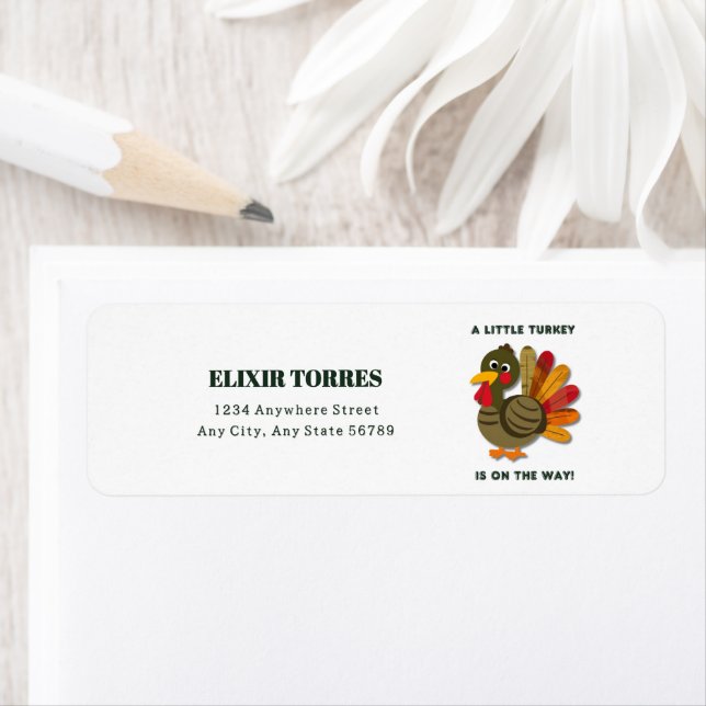 Minimalistisch Little Turkey Babydusche (Insitu)