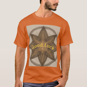 Minimalistisch Lucky Star Lines Viel Glück T-Shirt