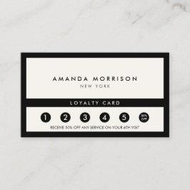 Minimalistisch Luxus Boutique Black/Ivory Loyalitä Visitenkarte