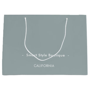Minimalistisch Luxus Boutique Dusty Blue Große Geschenktüte