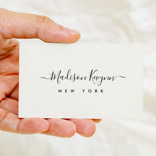 Minimalistisch Luxus Boutique ElfenbeinVisitenkart Visitenkarte