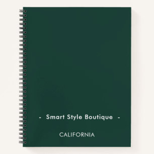 Minimalistisch Luxus Boutique Emerald Green Notizbuch
