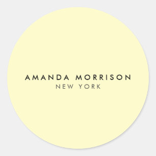 Minimalistisch Luxus Boutique Gelb Runder Aufkleber