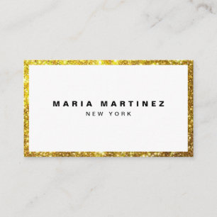 Minimalistisch Luxus Boutique Gold/Weiß Visitenkarte