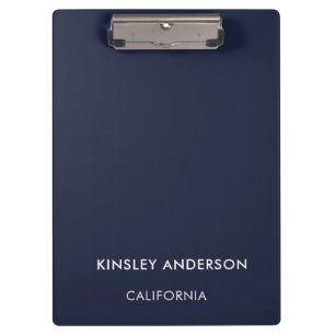 Minimalistisch Luxus Boutique Navy Blue Klemmbrett