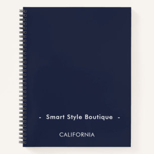 Minimalistisch Luxus Boutique Navy Blue Notizbuch