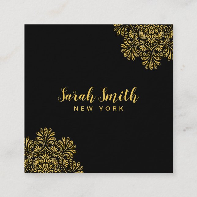 Minimalistisch Luxus-Boutique Quadratische Visitenkarte (Vorderseite)