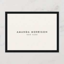 Minimalistisch Luxus Boutique Schwarz/Elfenbein Postkarte