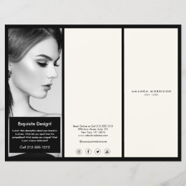 Minimalistisch Luxus-Boutique Schwarz/Elfenbeinbro Flyer