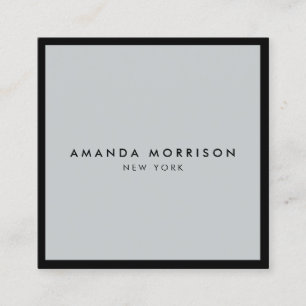 Minimalistisch Luxus Boutique Schwarz/Grau Quadratische Visitenkarte