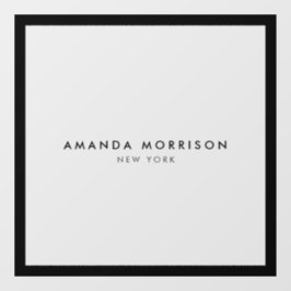 Minimalistisch Luxus Boutique Schwarz/Transparent Fensteraufkleber