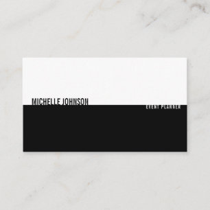Minimalistisch Luxus-Boutique Schwarz/Weiß Visitenkarte