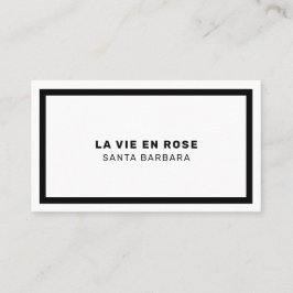Minimalistisch Luxus-Boutique Schwarz-weiß Visitenkarte
