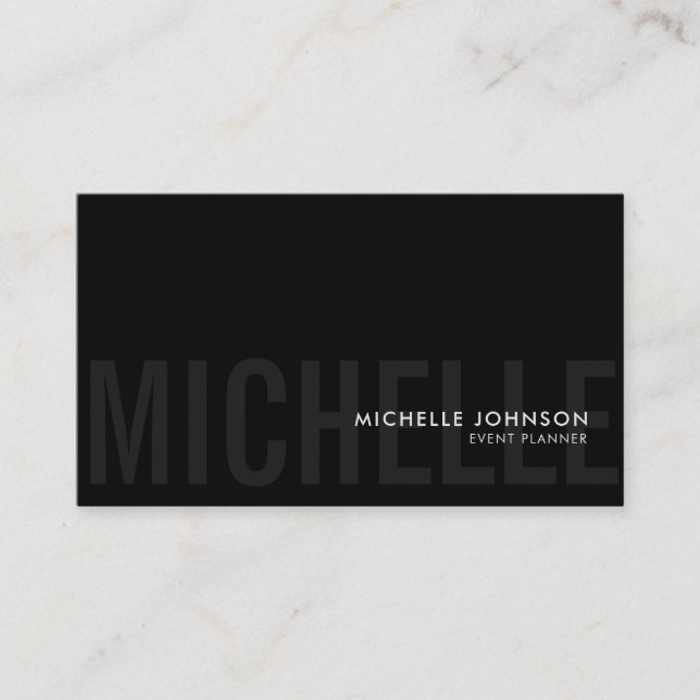 Minimalistisch Luxus Boutique Schwarz/Weiß Visitenkarte (Vorderseite)