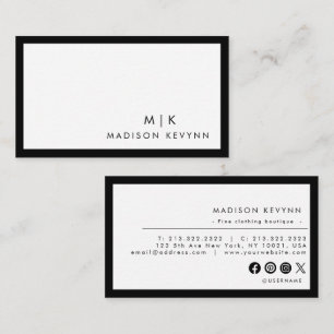 Minimalistisch Luxus-Boutique Visitenkarte