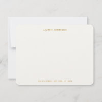 Minimalistisch Luxus Elfenbein & Gold Personalisie