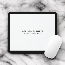 Minimalistisch Luxus White Mousepad
