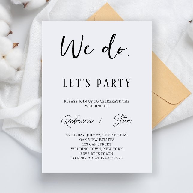 Minimalistisch machen wir Hochzeit Party Hochzeit Einladung (Von Creator hochgeladen)