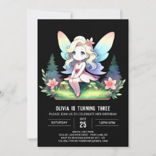 Minimalistisch Majestic Fairy Birthday Einladung