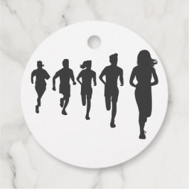 Minimalistisch Marathon Runner Silhouetten Geschenkanhänger