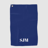 Minimalistisch marinebaublaue Monogramm-Initialen