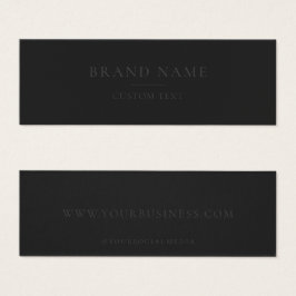 Minimalistisch Matt Black Custom Business Label