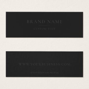 Minimalistisch Matt Black Custom Business Label