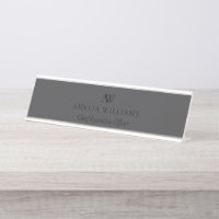 Minimalistisch Matte Black Monogram