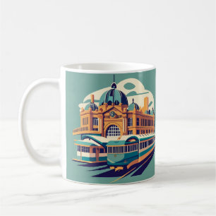 Minimalistisch Melbourne Australien Malerei Souven Kaffeetasse