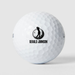 Minimalistisch Men Golf Monogram Design Golfball