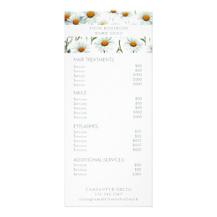 Minimalistisch Menü "Salon Price List Service"