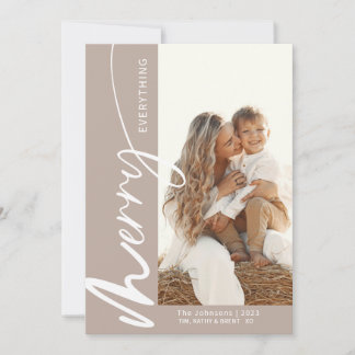 Minimalistisch Merry Everything Foto Weihnachten