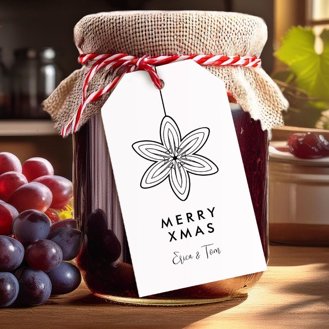 Minimalistisch Merry Xmas Geschenkanhänger (Von Creator hochgeladen)