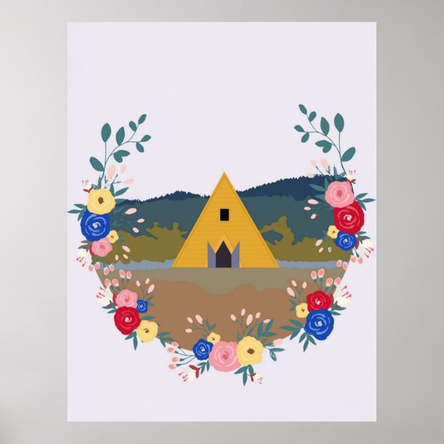 Minimalistisch Midsommar-Art Poster (Vorne)
