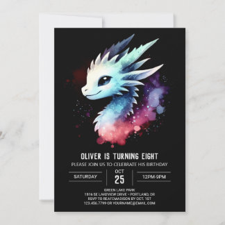 Minimalistisch Mighty Dragon zum Geburtstag Einladung