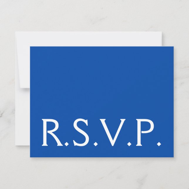 Minimalistisch, Minimal & Humble "R.S.V.P." Karte (Vorderseite)