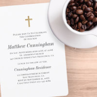 Minimalistisch mit Imitate Gold Cross Boy Bestätig