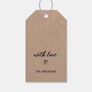 Minimalistisch mit Liebe Kraft Geschenkanhänger