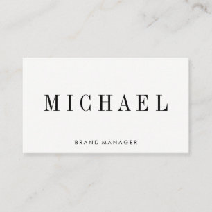 Minimalistisch mit Serif-Schriftart Visitenkarte