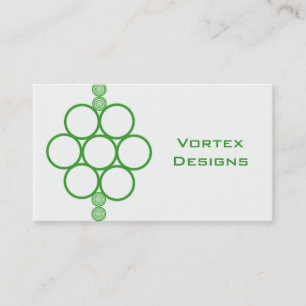Minimalistisch Mod Circles Business Card, Kelly Gr Visitenkarte