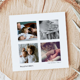 Minimalistisch Modern 4 Foto Collage Weihnachten