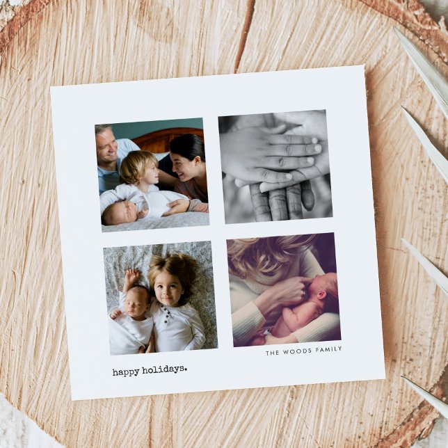 Minimalistisch Modern 4 Foto Collage Weihnachten (Von Creator hochgeladen)