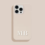 Minimalistisch-Modern-Anfangsmonogramm<br><div class="desc">Minimalistisches,  modernes Monogram Phone Case. Erstellen Sie Ihren eigenen personalisierten iPhone Case mit individuellem Anfangsnamen.</div>