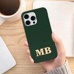 Minimalistisch-Modern-Anfangsmonogramm Case-Mate iPhone Hülle<br><div class="desc">Forest grün Minimalistisch Moderne erste Monogram Phone Case. Erstellen Sie Ihren eigenen personalisierten iPhone Case mit individuellem Anfangsnamen.</div>