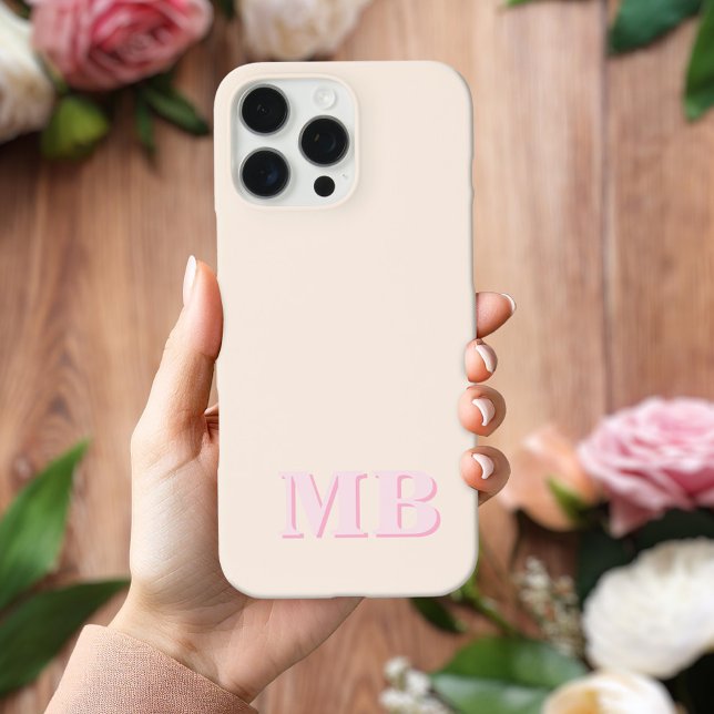 Minimalistisch-Modern-Anfangsmonogramm Case-Mate iPhone Hülle (Von Creator hochgeladen)