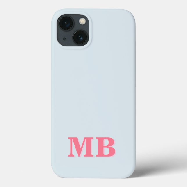 Minimalistisch-Modern-Anfangsmonogramm Case-Mate iPhone Hülle (Rückseite)