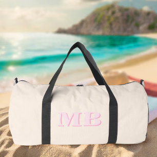 Minimalistisch-Modern-Anfangsmonogramm Duffle Bag