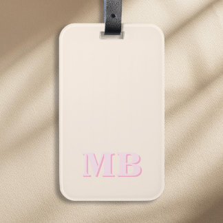 Minimalistisch-Modern-Anfangsmonogramm Gepäckanhänger