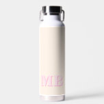Minimalistisch-Modern-Anfangsmonogramm Trinkflasche<br><div class="desc">Navy Blue Minimalistisch Modern Initial Monogram Water Flasche. Erstellen Sie Ihre eigene personalisierte Wasserflasche mit eigenem Anfangsnamen.</div>