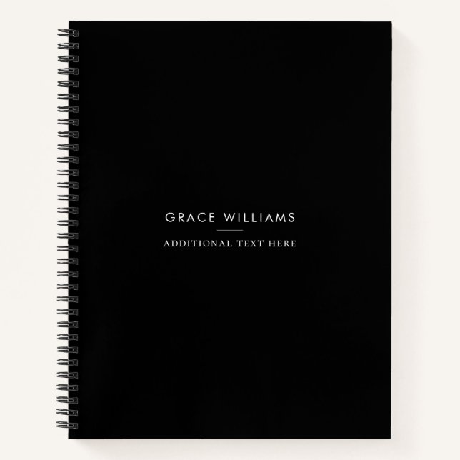 Minimalistisch modern Beruflich Notizbuch (Vorderseite)